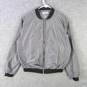 Zeagoo Jacket Mens Small Gray Bomber Lightweight Windbreaker Full Zip Pocket